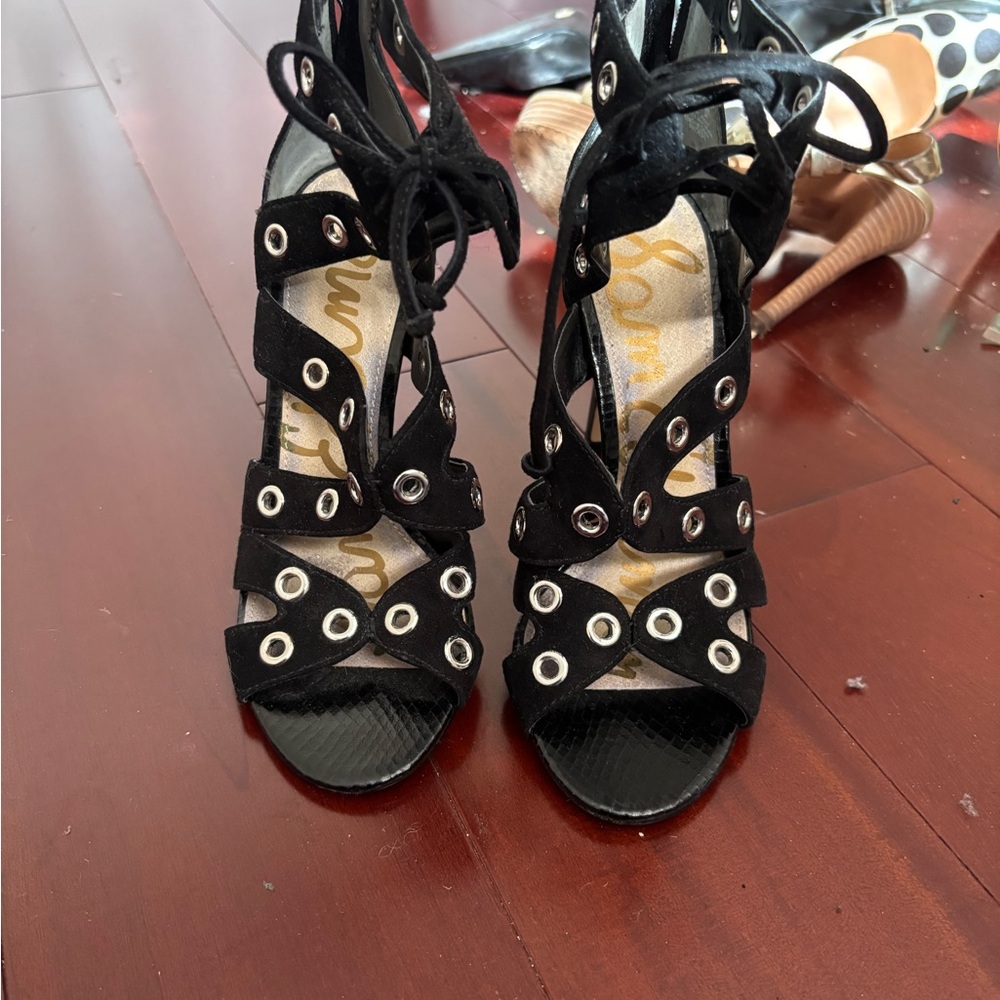 Sam Edelman Black Strappy Heels